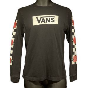 Vans Rose Checkered Long Sleeve T-Shirt Women’s Small